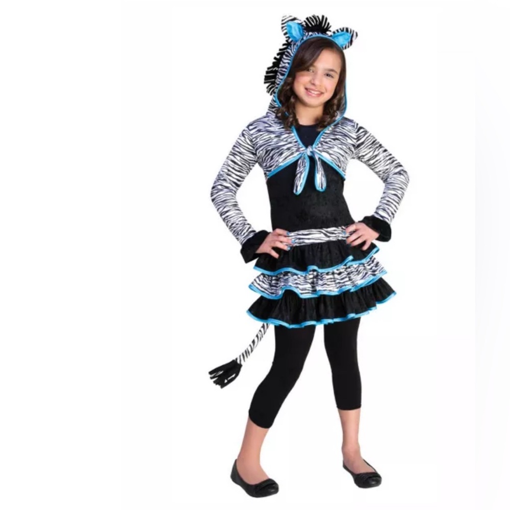 Zebra Halloween Costume Child Size M 8-10 For Ages 5-7 Years